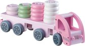Kid's Concept Vrachtwagen met vormpjes - Roze