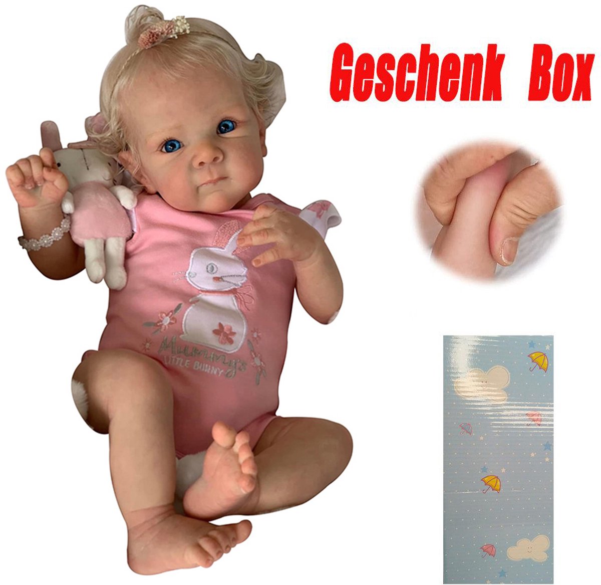 Reborn Babypoppen Meisjes 45CM Realistische Babypop Echte Babypop Die Er Echt Zacht Uitziet Levensgrote Reborn Poppen