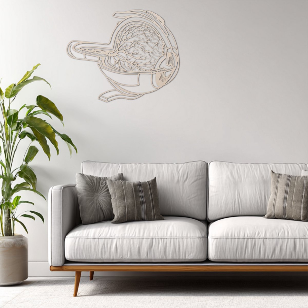 Menselijk oog anatomie – wanddecoratie – Laser gesneden – multiplex berken – 27x22cm - Moderne Muurdecoratie
