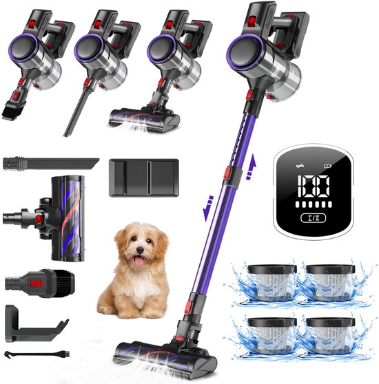 Elekiatech Steelstofzuiger - 48000 Pa - 2200 mAh Accu