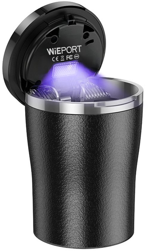 Wieport - Asbak Auto met Deksel - Keramisch Vlam Bestendig - LED