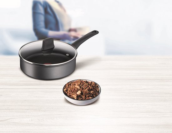 Tefal Easy Chef - Hapjespan - Ø24 cm - Inclusief Deksel - Geschikt voor Inductie - Anti-aanbaklaag