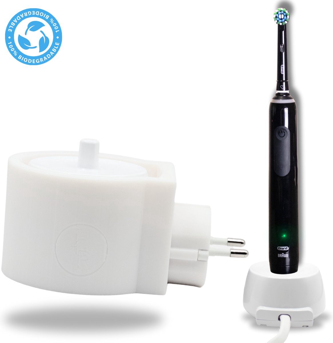 JGR – Elektrische Tandenborstelhouder geschikt voor Oral-B – Duurzaam – Badkamer – Wastafel – Wit