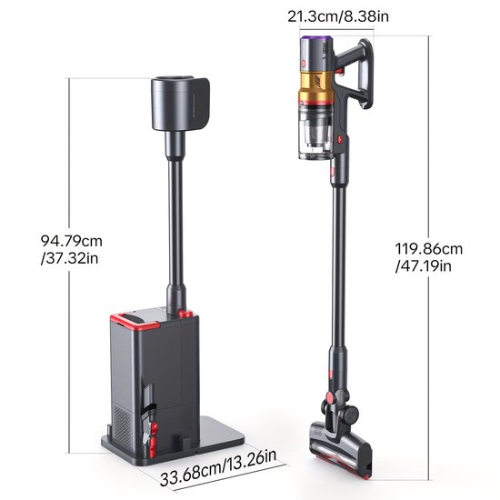 IAB XT1801 - Accustofzuiger - Draadloze Stofzuiger - 50 Minuten Accu 160 Watt