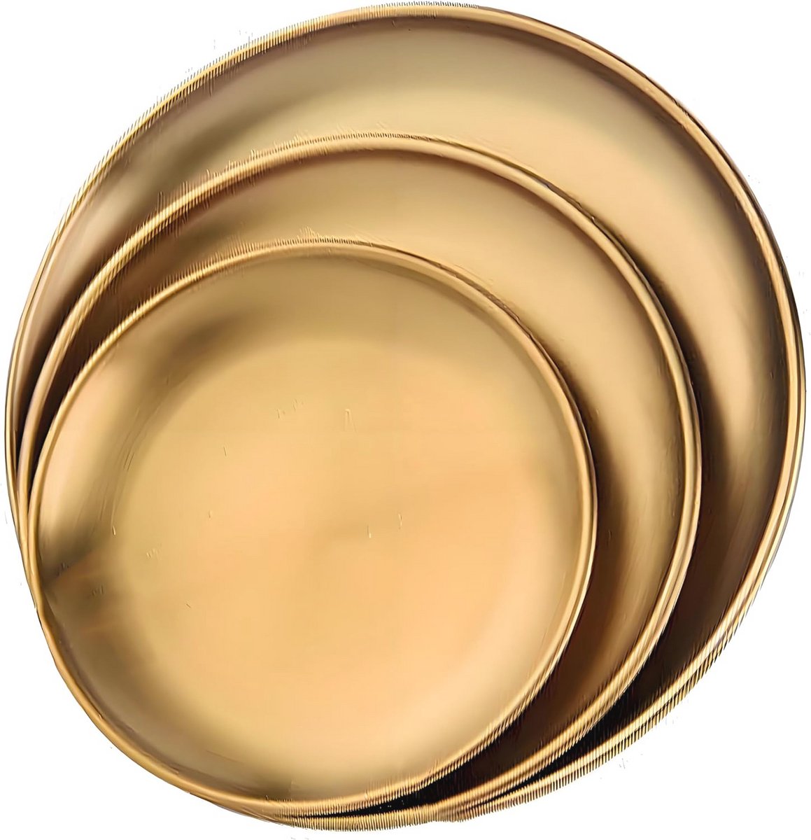 Gouden Decoratieve Opbergbakken Set van 3 - Perfect voor Thuis, Keuken en Badkamer