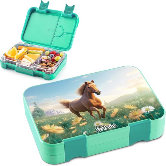 2400 ml roestvrijstalen lunchbox, waterdichte Bento Box met vakken en