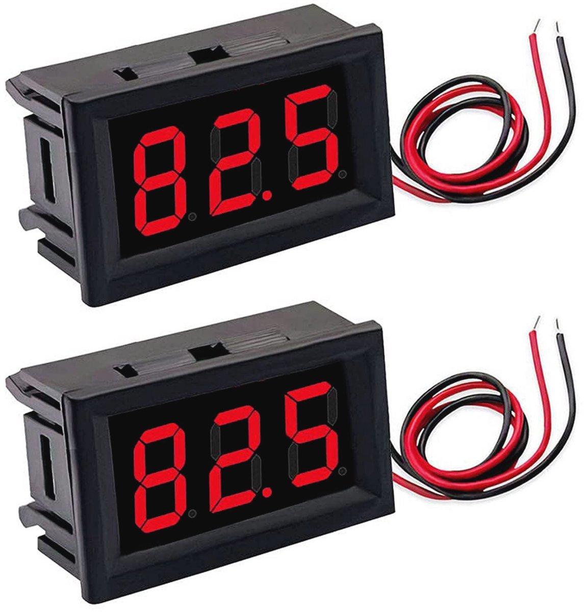 2 Stuks AC 70-500V Voltmeter met Digitale LED-Display