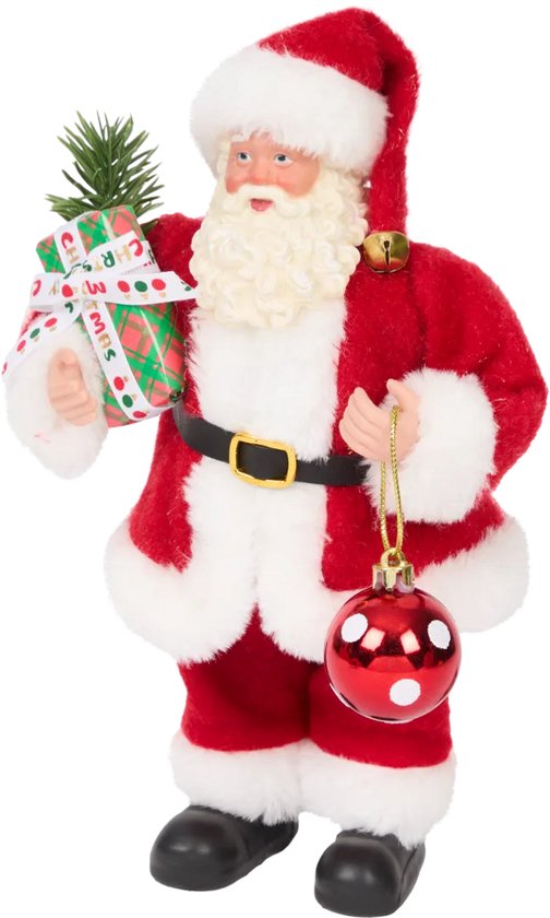 Awtlife Jute Christmas tree skirt 30 inch for festive Christmas decoration, Santa motif and moose for sending gifts