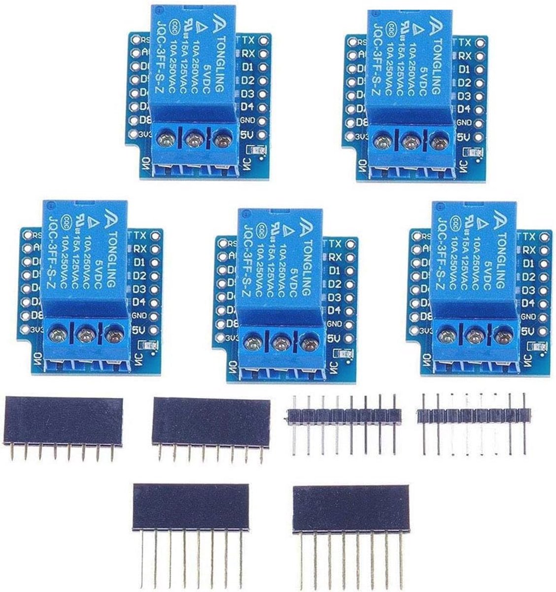 5-delige 1-weg relaismodule High Level Trigger voor WiFi