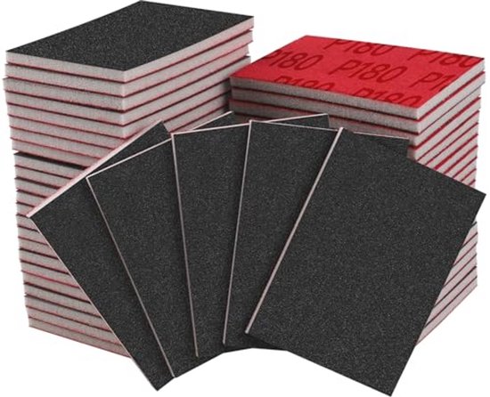 20 Stuks Grit Schuurspons Set - Flexibele Schuim Gevuld Schuurpad voor