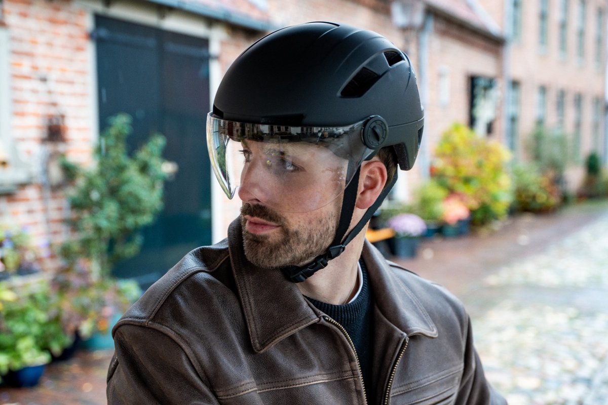 VINZ Munda Speed Pedelec Helm - Vizier - E-bike & Snorscooter - LED licht - NTA 8776 Gekeurd - S,M,L,XL - Mat Zwart thumbnail 5