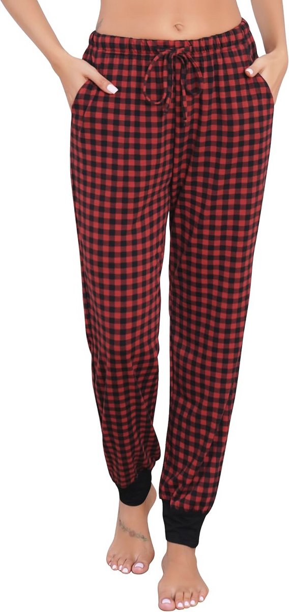 Dames Pyjamabroek van Katoen - Comfortabele Nacht- en Vrijetijdskleding met Zakken