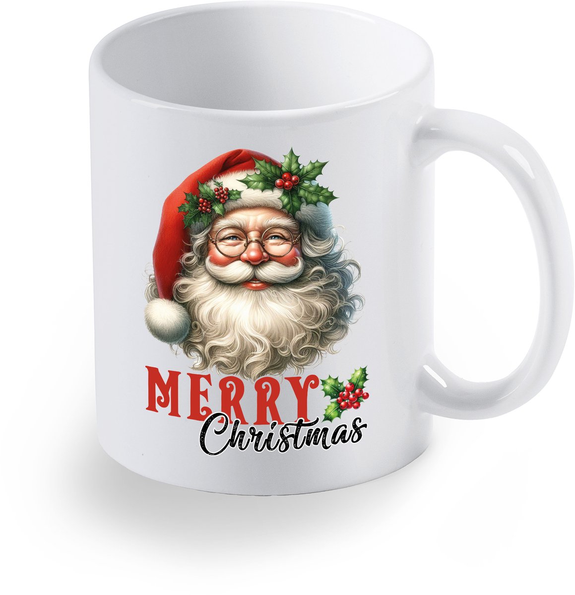 Bedrukte beker Kerstman – Merry Christmas - Koffie mok - Geschenk - gepersonaliseerd cadeau