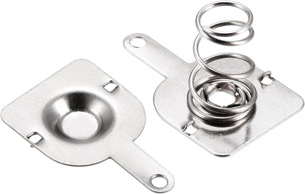 10-delige batterijveerplaat set - AA-contact vernikkeld - 12 mm x 12 mm - voor DIY-projecten
