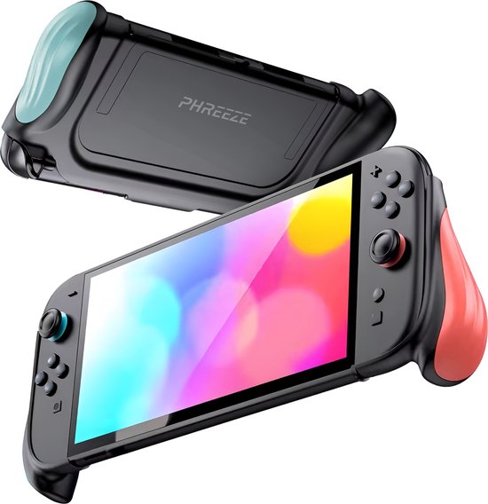 Foto: Phreeze hand grip geschikt voor nintendo switch 2 comfort grip houder backbone geschikt voor joy con 2 grips rood blauw
