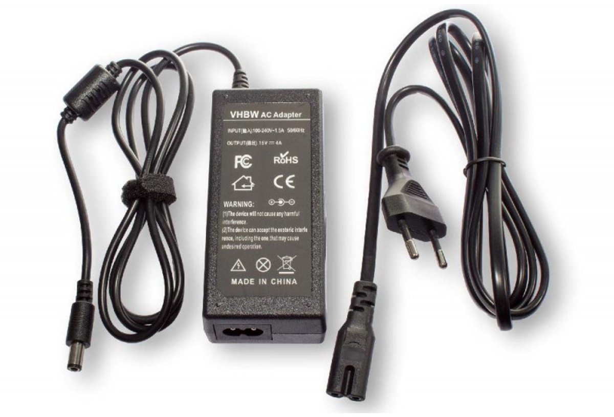Notebook lader 15V / 4A / 60W - 6,3mm x 3,0mm voor o.a. Toshiba