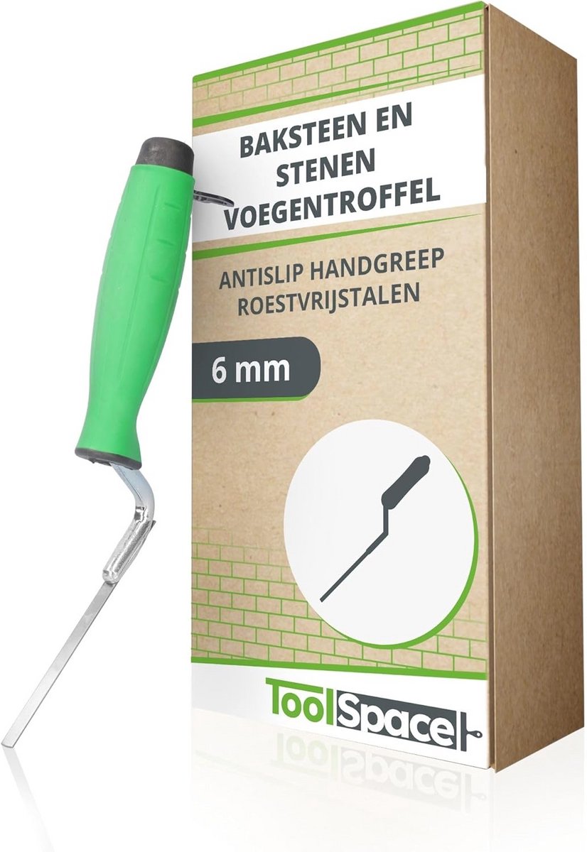 Voegspaan 6 mm - Roestvrijstalen Troffel met Ergonomisch Handvat voor Metselwerk en Renovatie
