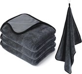 CHEPULA Droogdoek Douche 3 Stuks, 40 x 60 cm Fast Dry Droogdoek, Extra Absorberend Streepvrije Microvezeldoeken, Auto, Zachte Douchecabinedoek voor Badkamer, Keuken, Huishouden, Donkergrijs CHEPULA Droogdoek Douche 3 Stuks, 40 x 60 cm Fast Dry Droogdoek, Extra Absorberend Streepvrije Microvezeldoeken, Auto, Zachte Douchecabinedoek voor Badkamer, Keuken, Huishouden, Donkergrijs