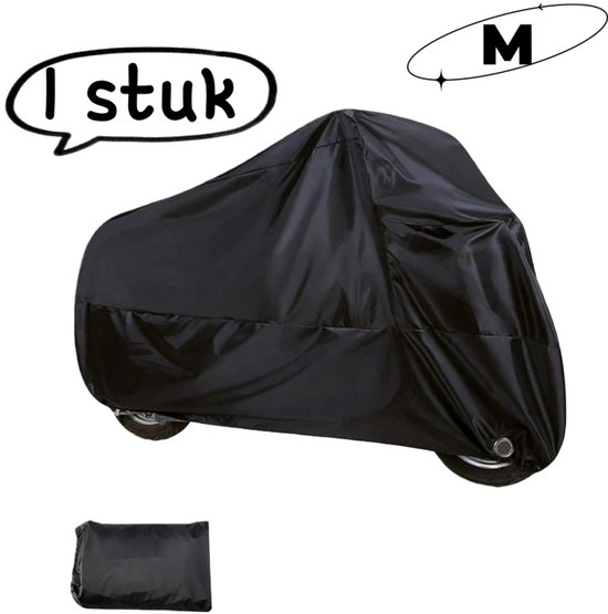1 stuk - Motorhoes - Volledige dekking, regen- en zonbescherming, beschermhoes voor alle seizoenen - Geschikt voor de meeste motorfietsen en scooters - Maat M (200*90*100cm) - Zwart