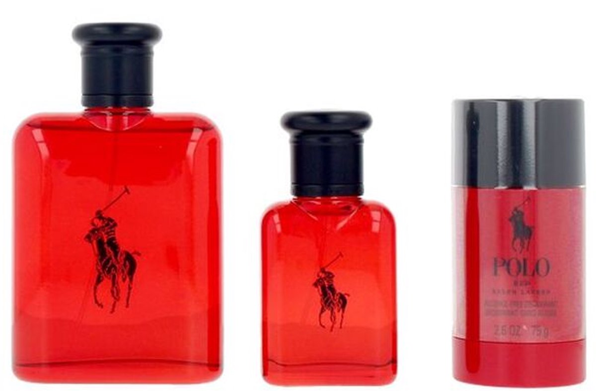 Parfumset voor Heren Ralph Lauren POLO RED 3 Onderdelen