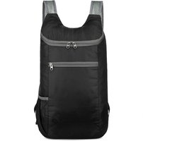 Ultralichte opvouwbare rugzak - waterdicht Oxford-doekmateriaal - grote capaciteit - geschikt voor reizen, wandelen, kamperen, fietsen en andere buitensporten - unisex - 40*26*14cm-Zwart