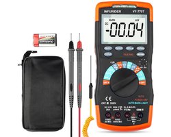 Digitale Multimeter 6000 Tellingen TRMS Auto Ranging, AC/DC Amp Ohm Voltmeter met Thermometer en Achtergrondverlichting