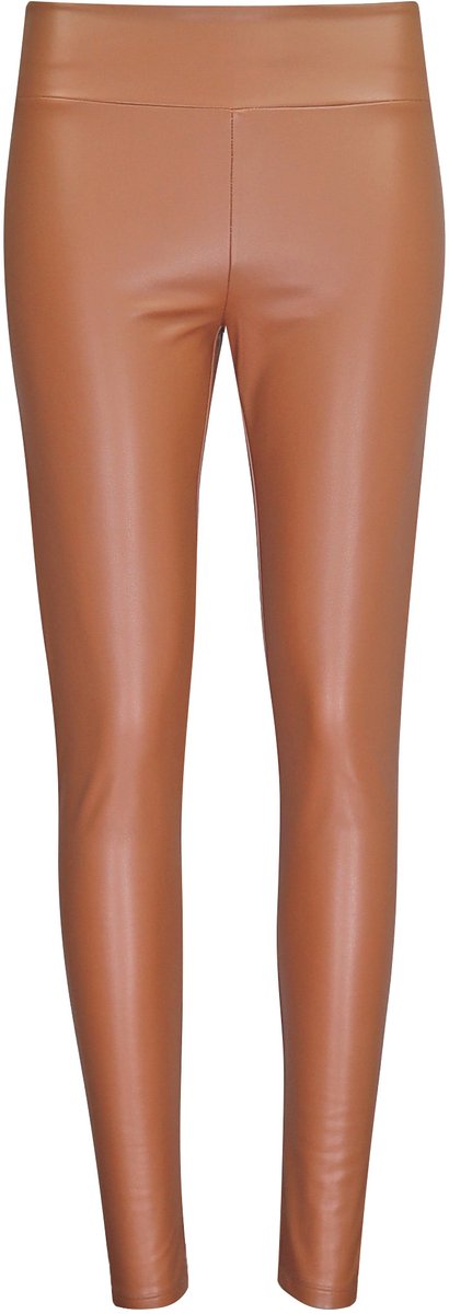 Frogbox - bruine faux leather legging - maat 36
