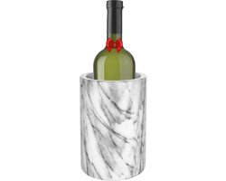 Marmeren Wijnkoeler Emmer - Ideaal voor Feesten - Houd Dranken Koel in deze Champagne- en Wijnemmer - Geschikt voor 750 ml Flessen (Grijs)