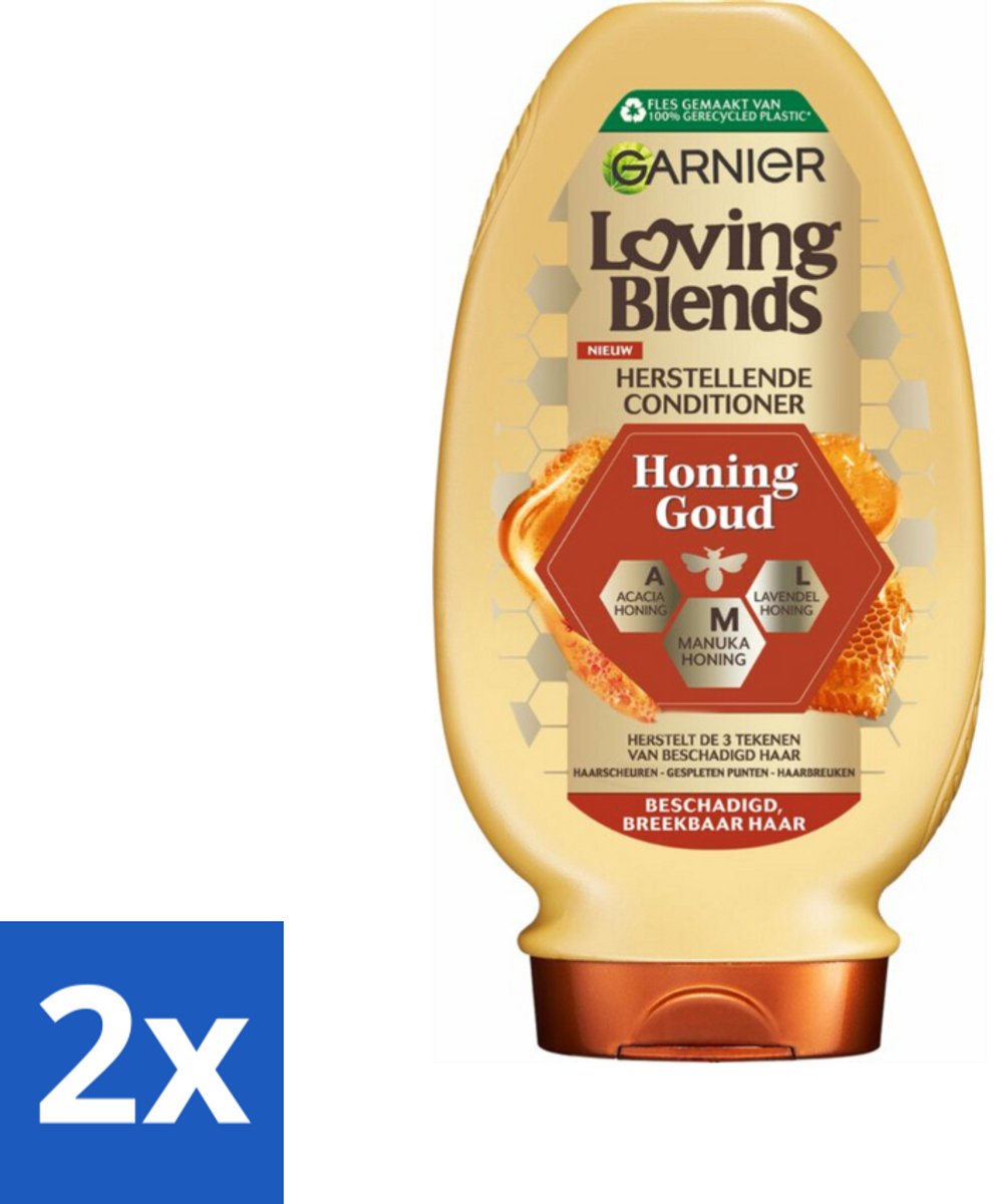 Garnier Loving Blends Honing Goud Conditioner 250 ml - Voordeelverpakking - 2 stuks