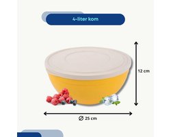 Deegkom met Deksel 4L - Mengkom voor Keuken