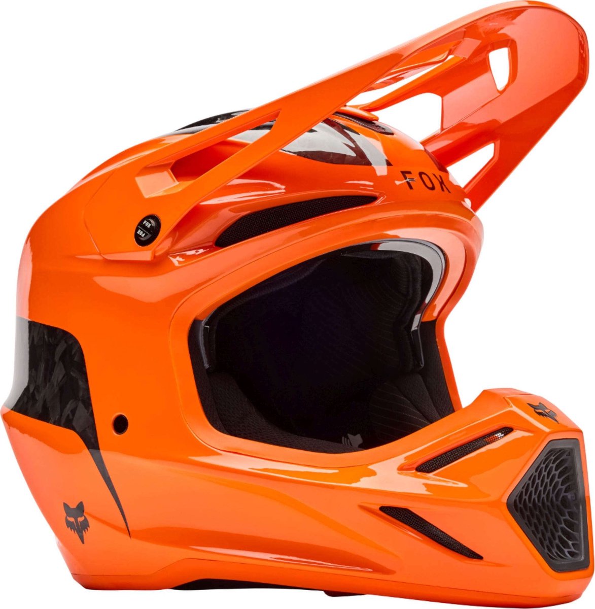 FOX V3 RS Fracture Carbon Oranje Crosshelm - Helm