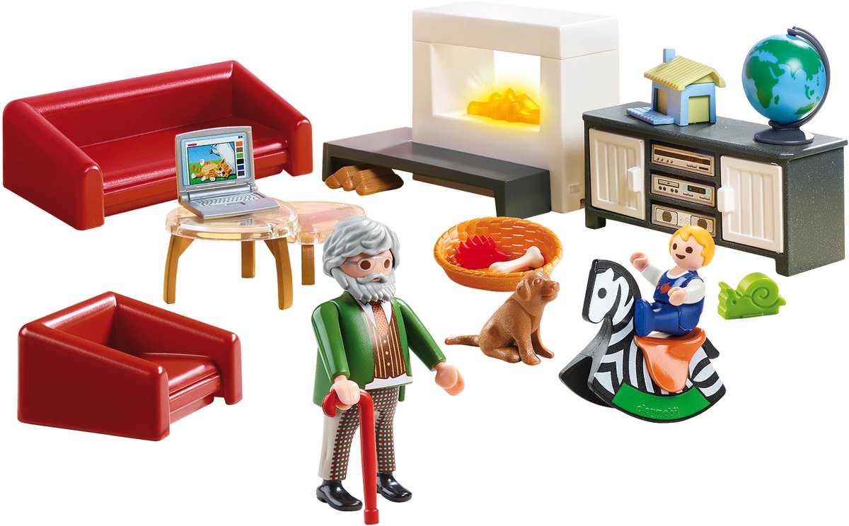 PLAYMOBIL Dollhouse Huiskamer met openhaard - 70207 — afbeelding 16