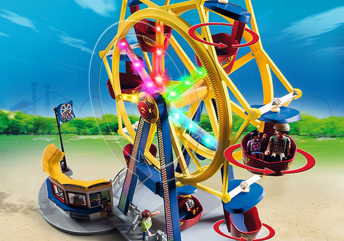Groot draairad met kleurrijke verlichting / Grande roue avec illuminations — afbeelding 2