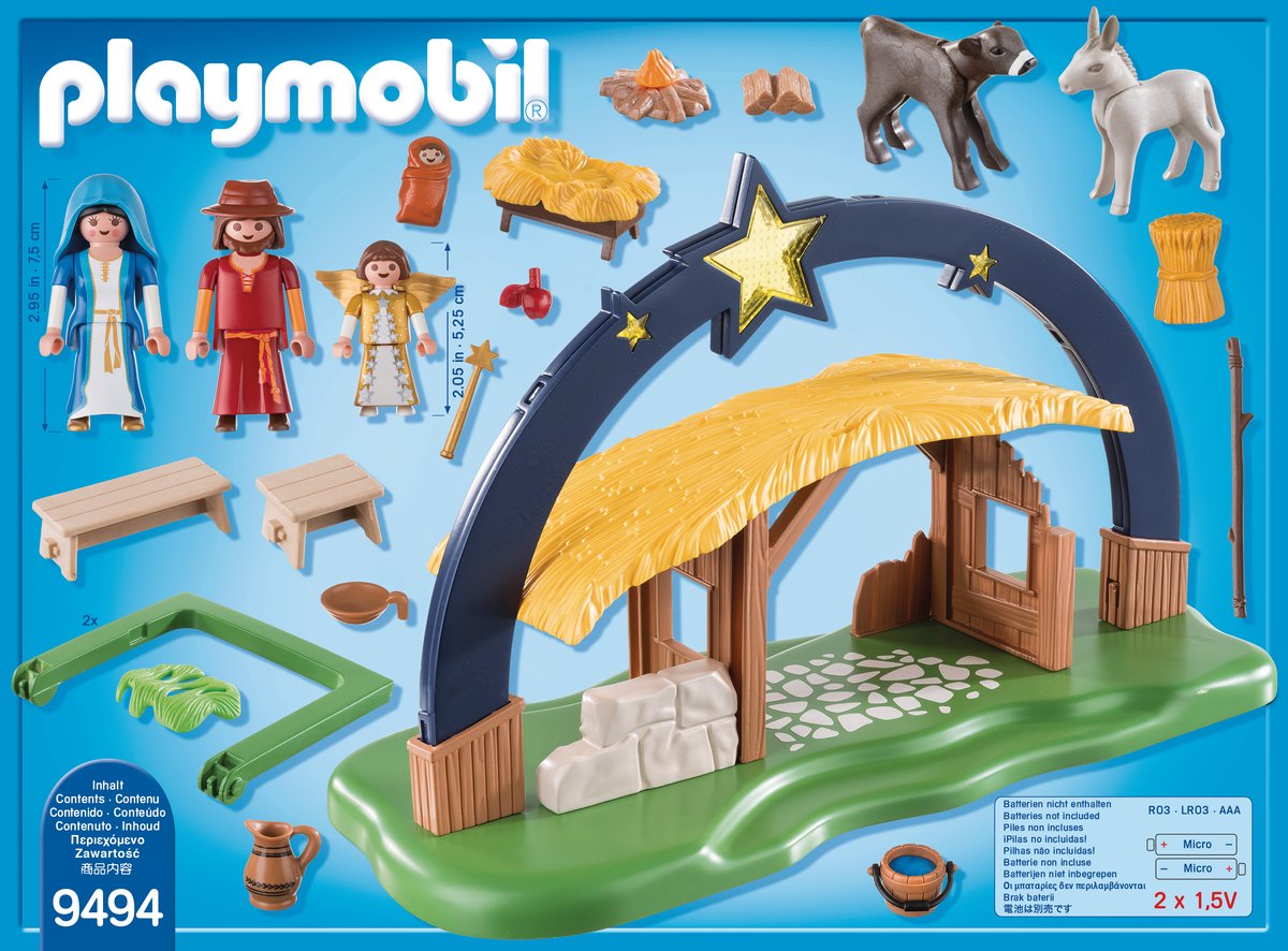 PLAYMOBIL Christmas Kerststal met heldere ster - 9494 — afbeelding 10