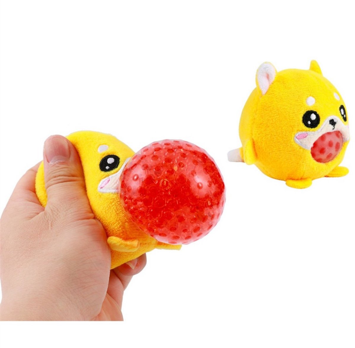 iTotal Mini Zachte Squishy Stressbal SHIBA Hond 7.5x7.5x7.5cm | Anti-Stress Bal Voor Hand - Voor Kinderen, Peuters & Volwassenen - Siliconen - Sensorisch Speelgoed - Fidget Toys - Onderarm Trainer