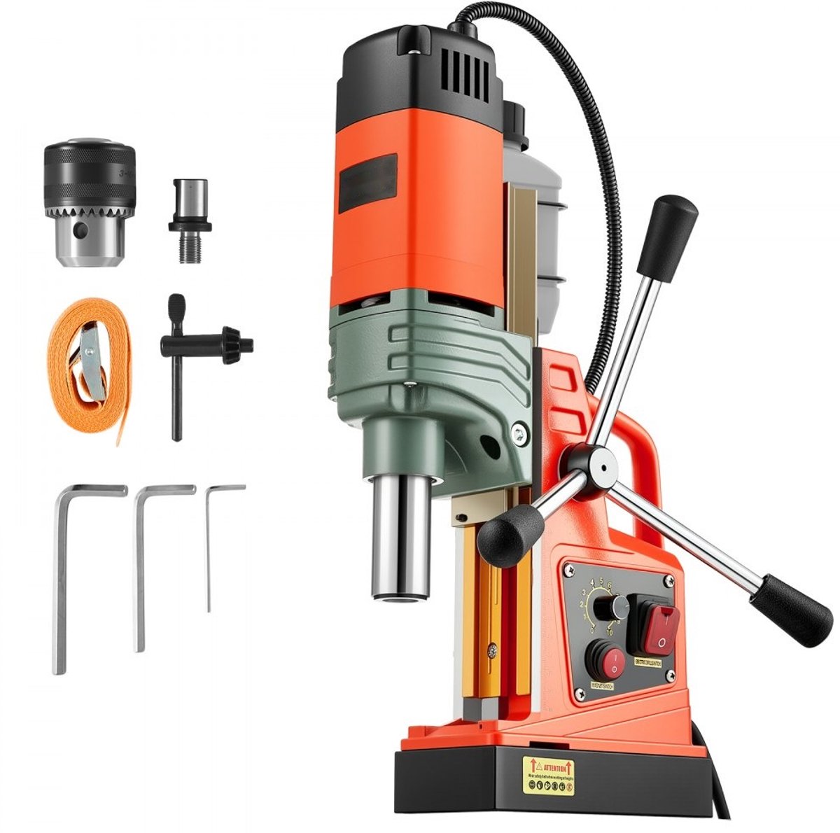 Magneetboormachine - Kernboormachine - Boorcapaciteit 50 mm - Magneetkracht 12500 N - Motor 1350 W - Variabele Snelheid - Weldon-opname - Draagbaar
