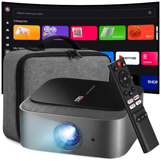 Strex Beamer - Smart 1080P Full HD Projector