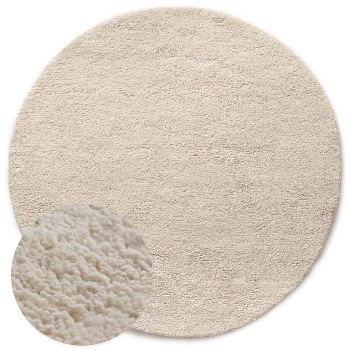 Rond berber vloerkleed Nomad ivoor 300 cm