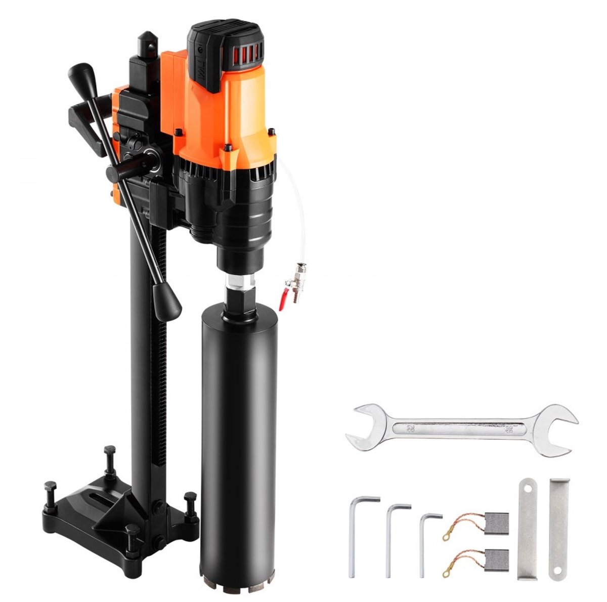 Diamant kernboormachine - Met boorstatief - Vermogen 3500 W - Boordiameter 2-25 cm - Nat en droog boren - Voor beton en steen - Robuuste constructie