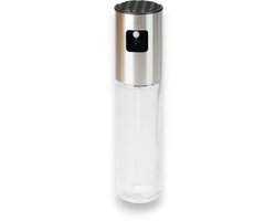 Olijfolie Sprayer – (100 ml) – RVS/glas navulbare oliedispenser – fijne nevel voor salade, airfryer & barbecue