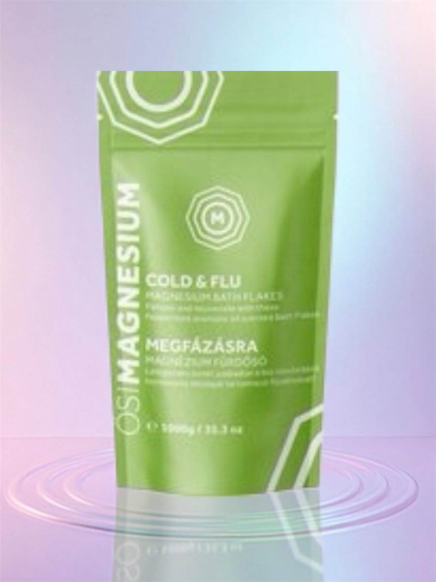 Cold&Flu Magnesium bad vlokken Osi magnesium met Pepermunt voor verkoudheid