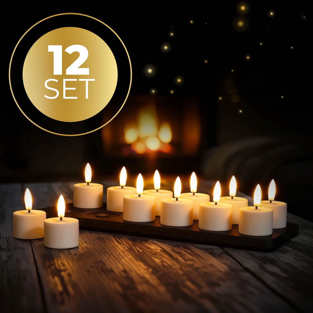 Kenn GlowPro oplaadbare 3D waxinelichtjes (set van 12)