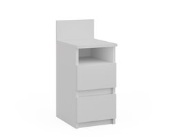 Vicco Monty Nachtkastje – 25 x 59.1 cm met 2 laden Wit