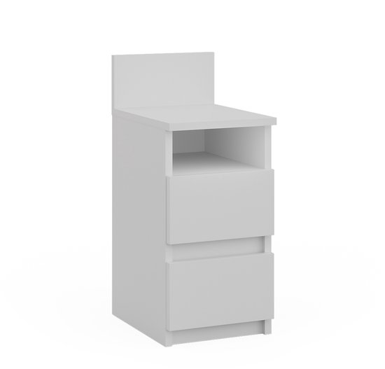 Vicco Monty Nachtkastje – 25 x 59.1 cm met 2 laden Wit