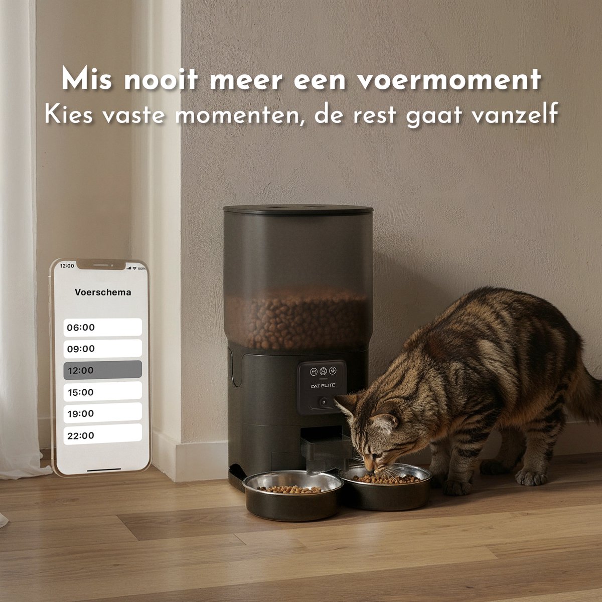 CatElite Automatische Voerbak voor 2 Katten 7L - afbeelding 2