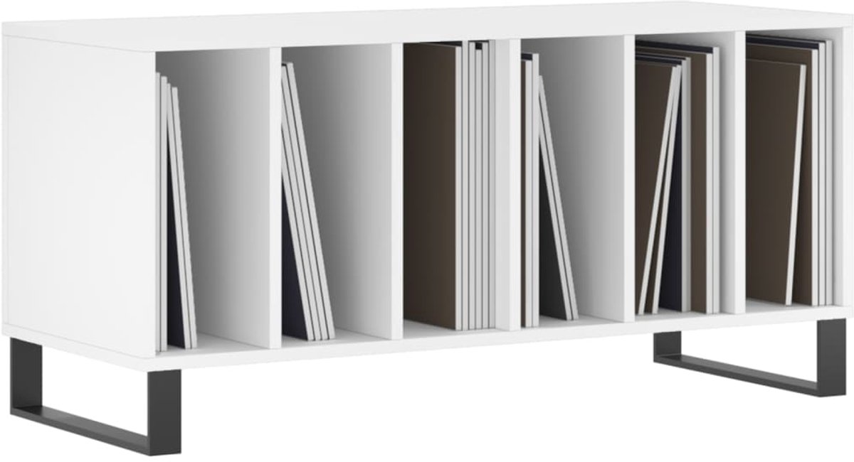 Platenspeler Meubel - LP-kast - Platenspelerkast - Draaitafelstandaard - Platenspelerstandaard - Vintage Displayplank - Wit