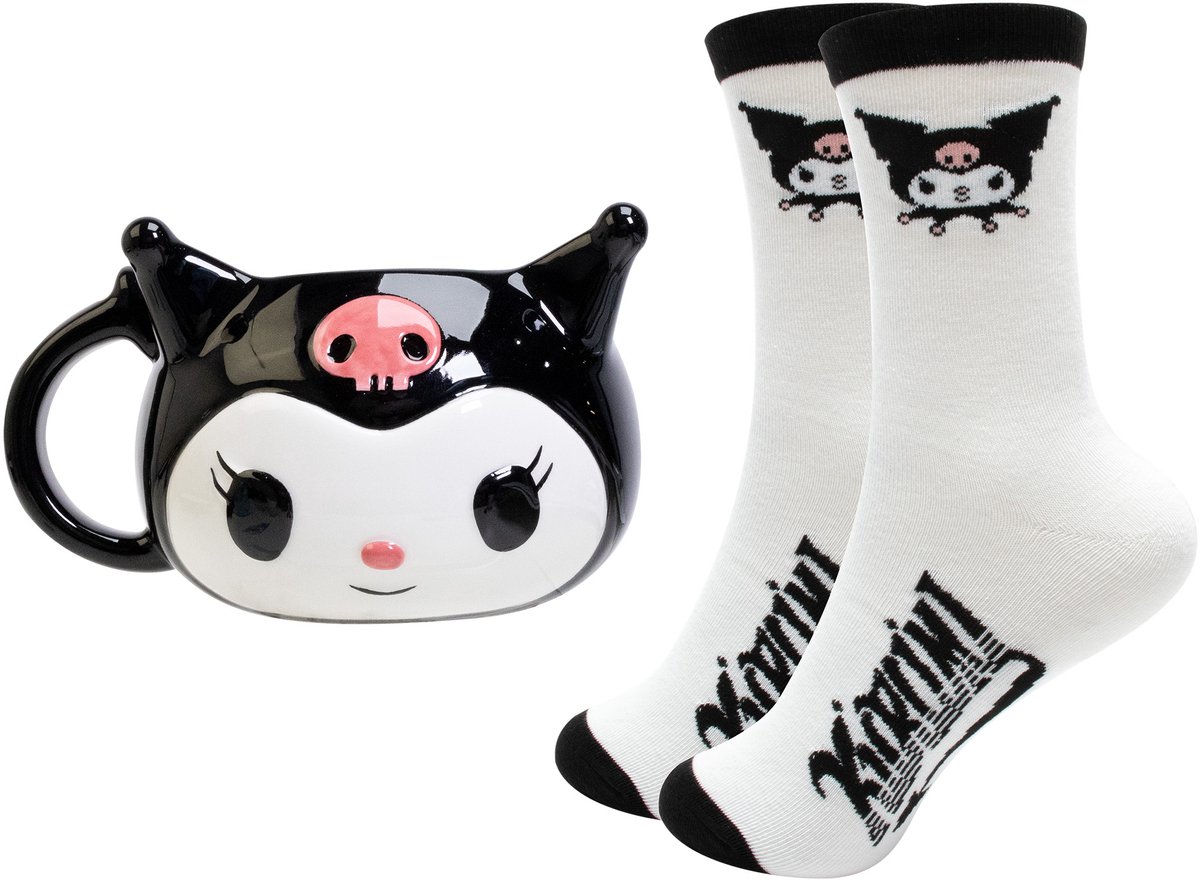 Kuromi - beker & sokken- cadeauset (Sanrio)