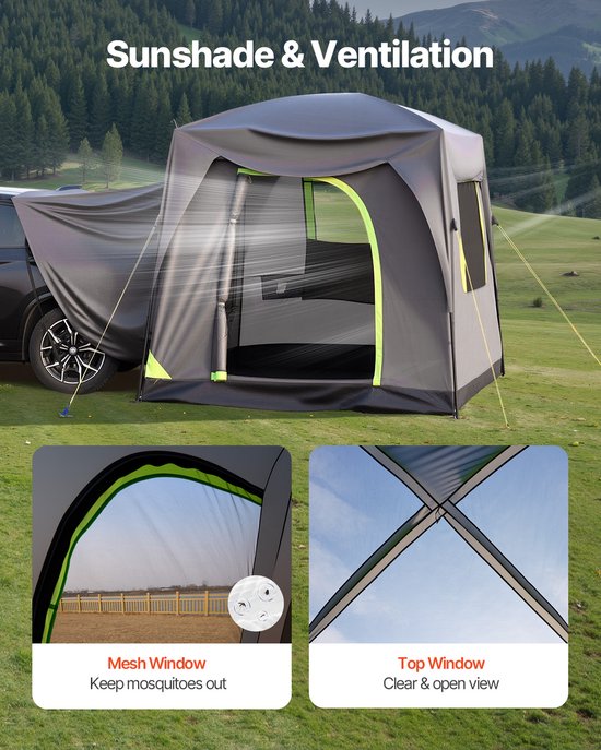 VEVOR Kampeertent SUV Buitentent met Ramen Waterdicht 248x308cm Autotent van Merkloos — afbeelding 4
