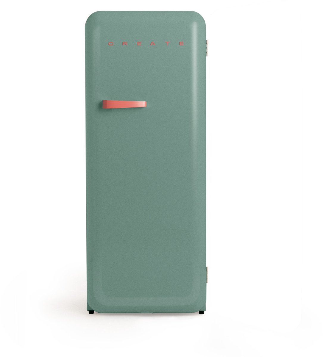 CREATE - Koelkast in retrostijl - Sage - Handvat Terracotta - FRIDGE RETRO 281L