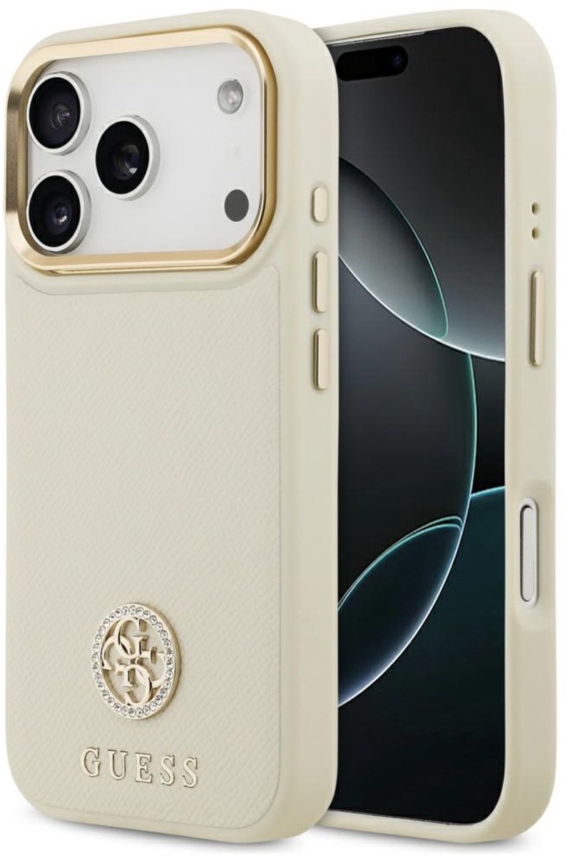 Guess Grined Strass Logo Hoesje Voor Iphone 17 Pro Magsafe Met Elegante